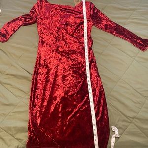 Red velour dress size medium